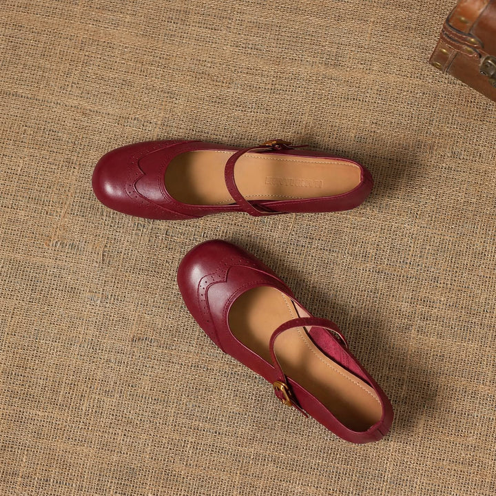 Mabel Genuine Leather Flats