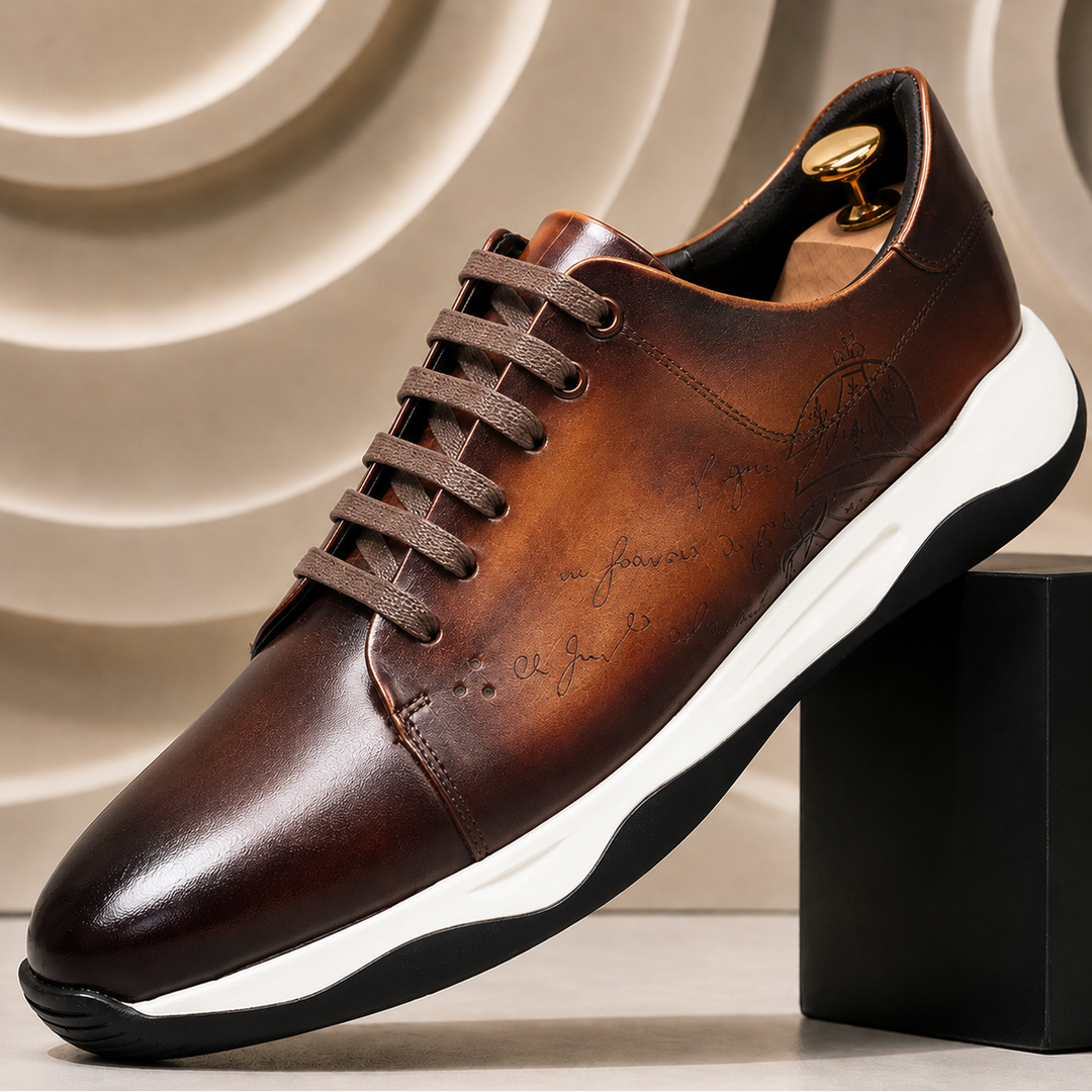 Dravani Cowhide Leather Sneakers