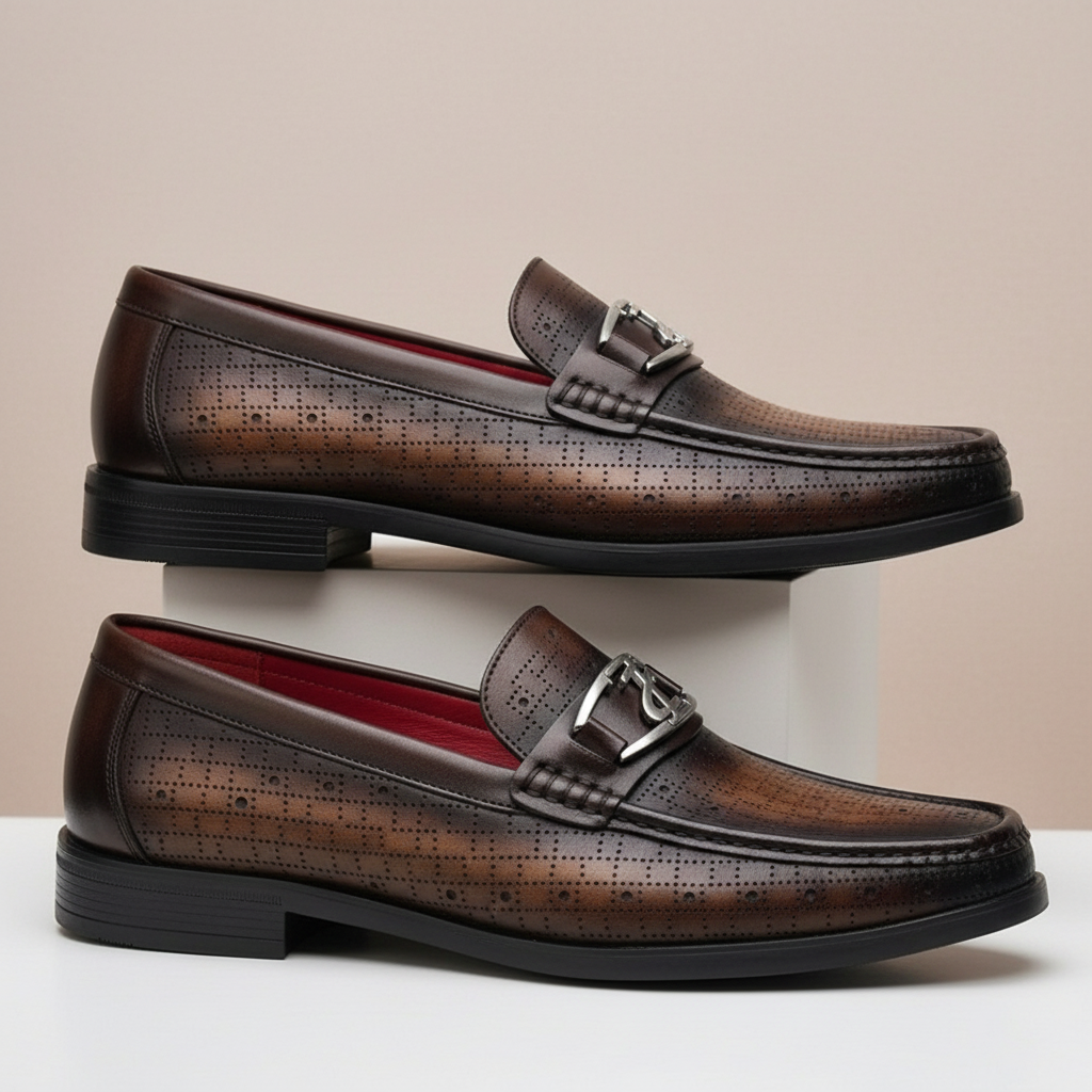 Dalmari Cowhide Leather Loafers