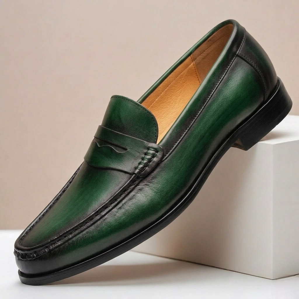 Santini Cowhide Leather Loafers