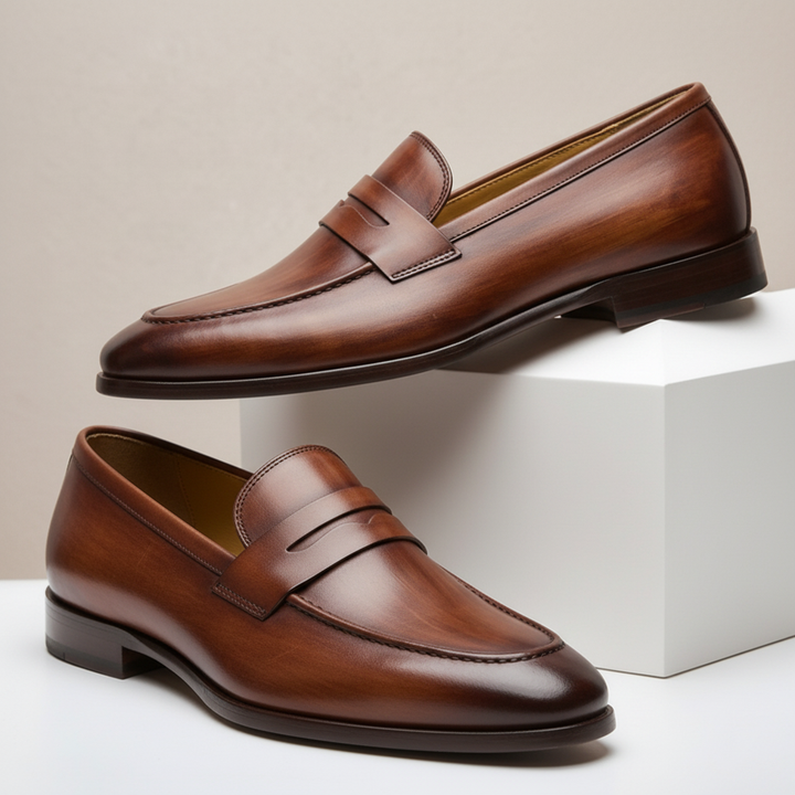 Montelli Cowhide Leather Loafers