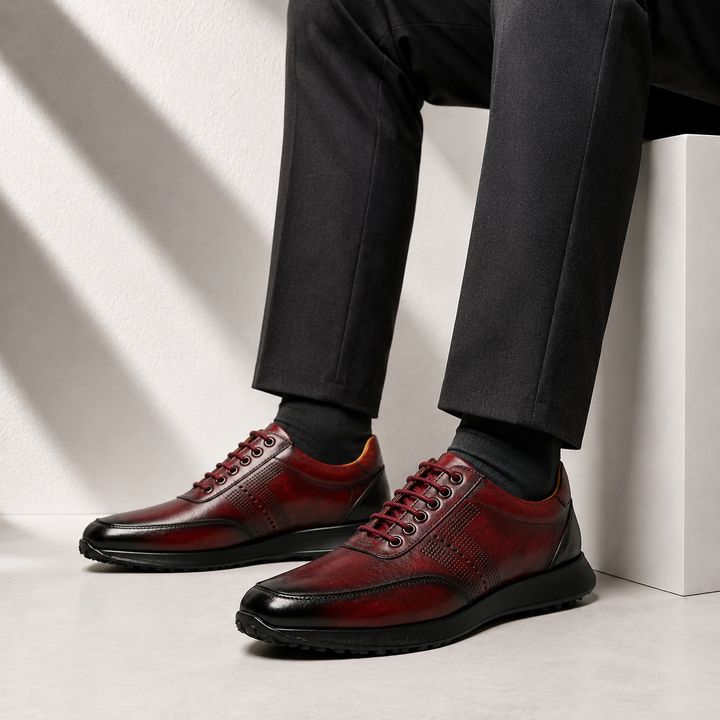 Sartelli Cowhide Leather Sneakers