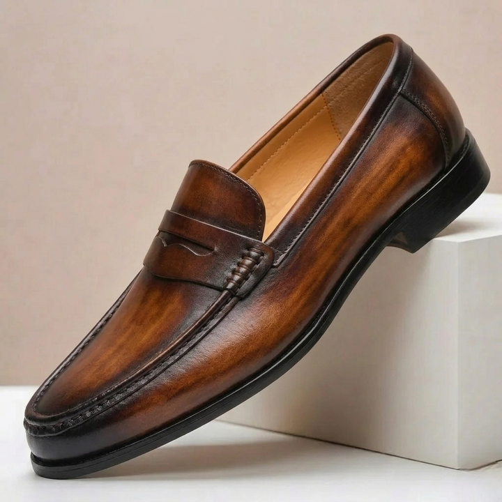 Santini Cowhide Leather Loafers