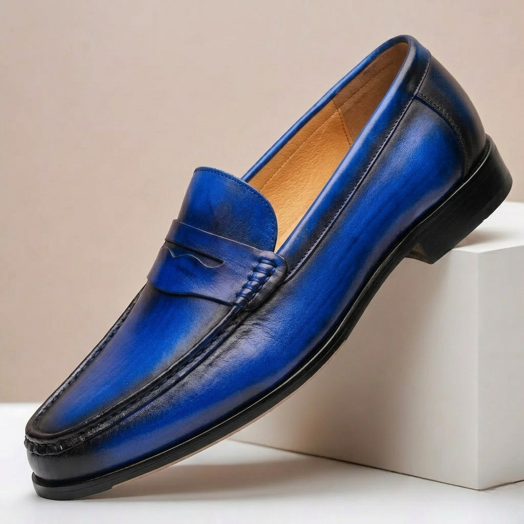 Santini Cowhide Leather Loafers