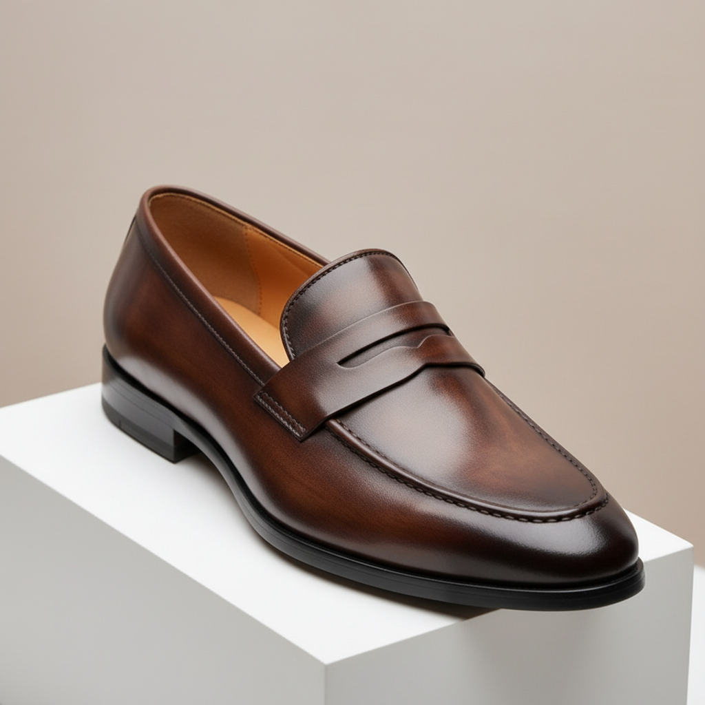 Montelli Cowhide Leather Loafers