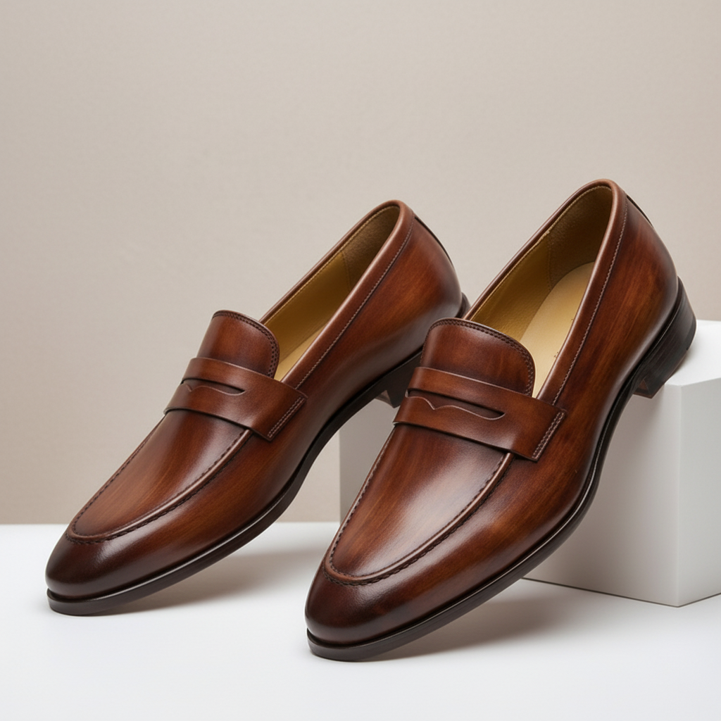 Montelli Cowhide Leather Loafers