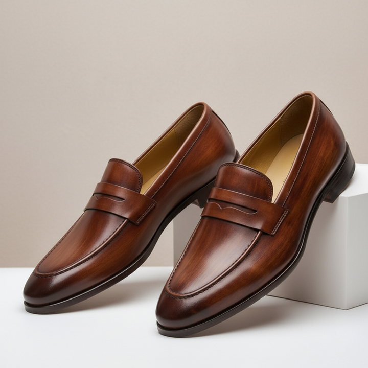 Montelli Cowhide Leather Loafers