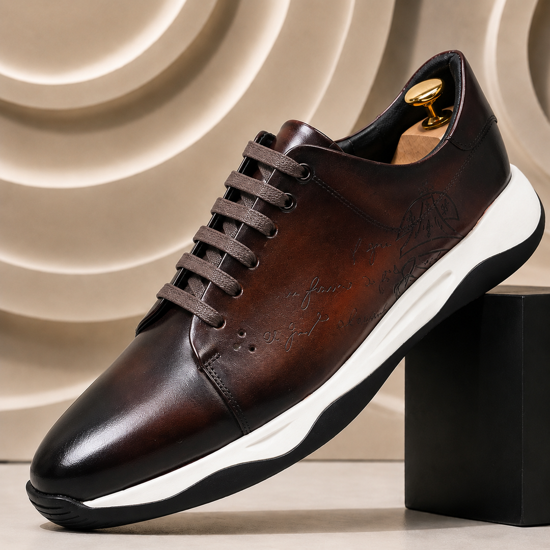 Dravani Cowhide Leather Sneakers