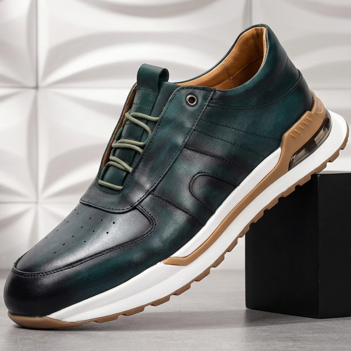 Elvano Cowhide Leather Sneakers