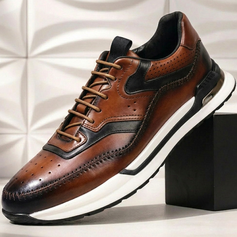 Ferrenzo Cowhide Leather Sneakers