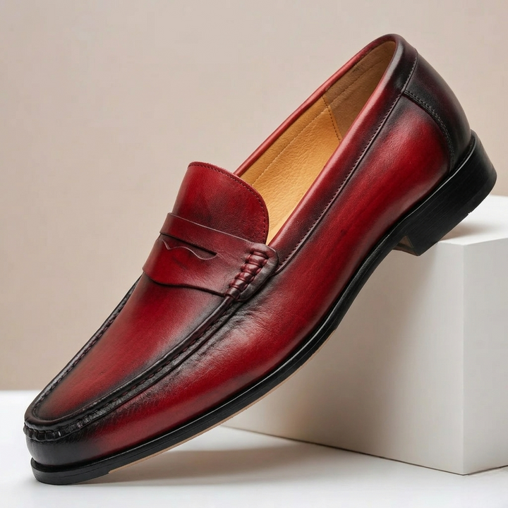 Santini Cowhide Leather Loafers