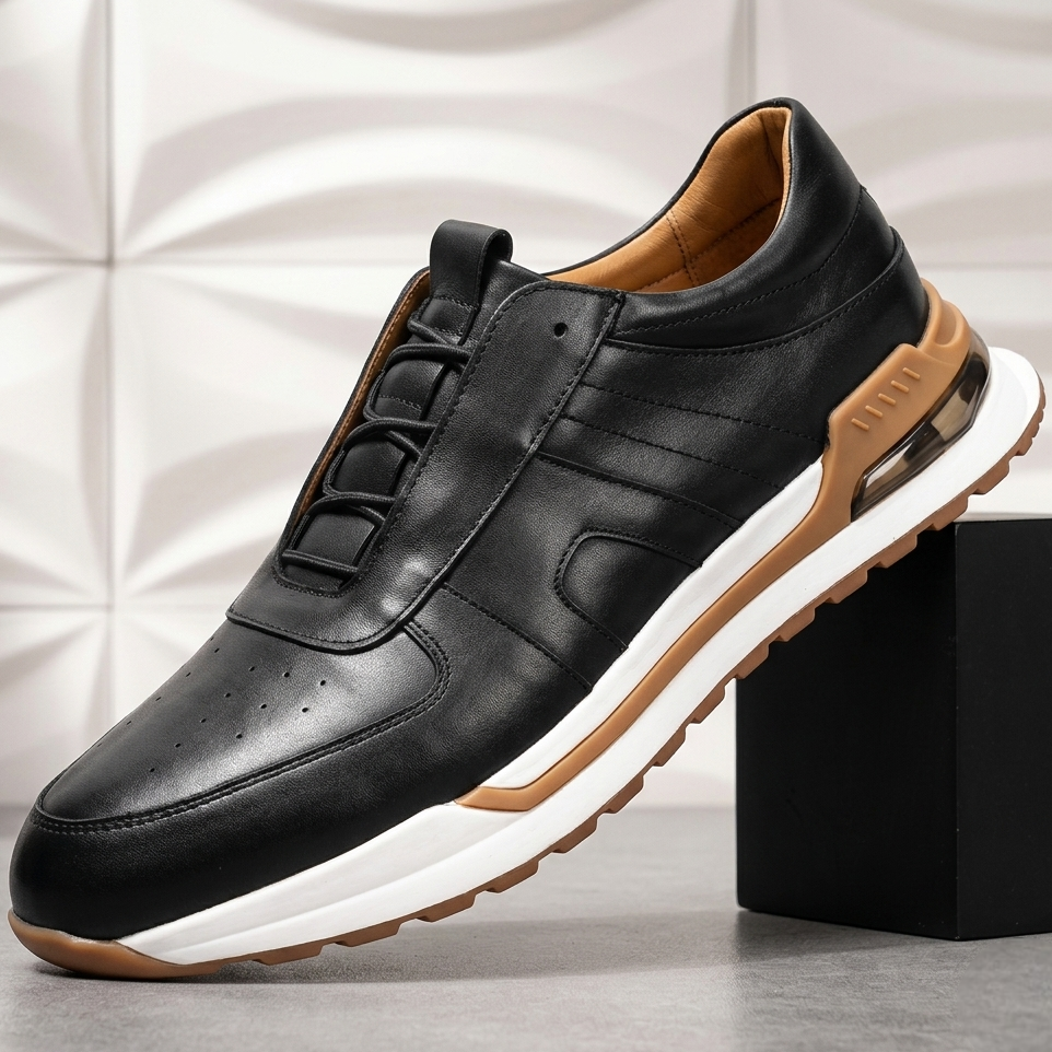 Elvano Cowhide Leather Sneakers