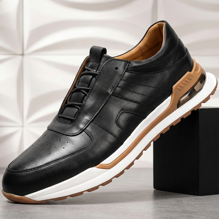 Elvano Cowhide Leather Sneakers