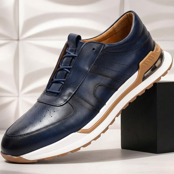 Elvano Cowhide Leather Sneakers