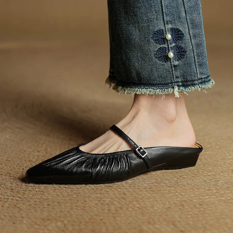 Orena Genuine Leather Mules